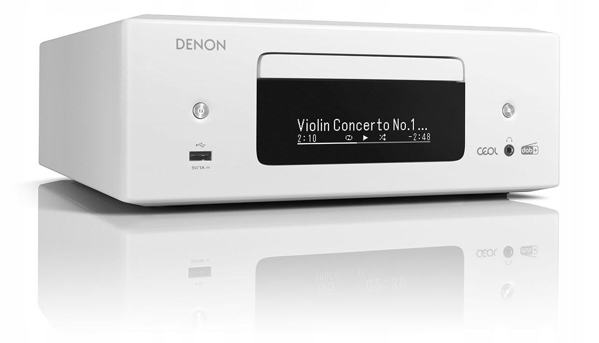 Denon RCD-N12 DAB (RCDN-12 DAB) (White) | Stereo receiver with CD