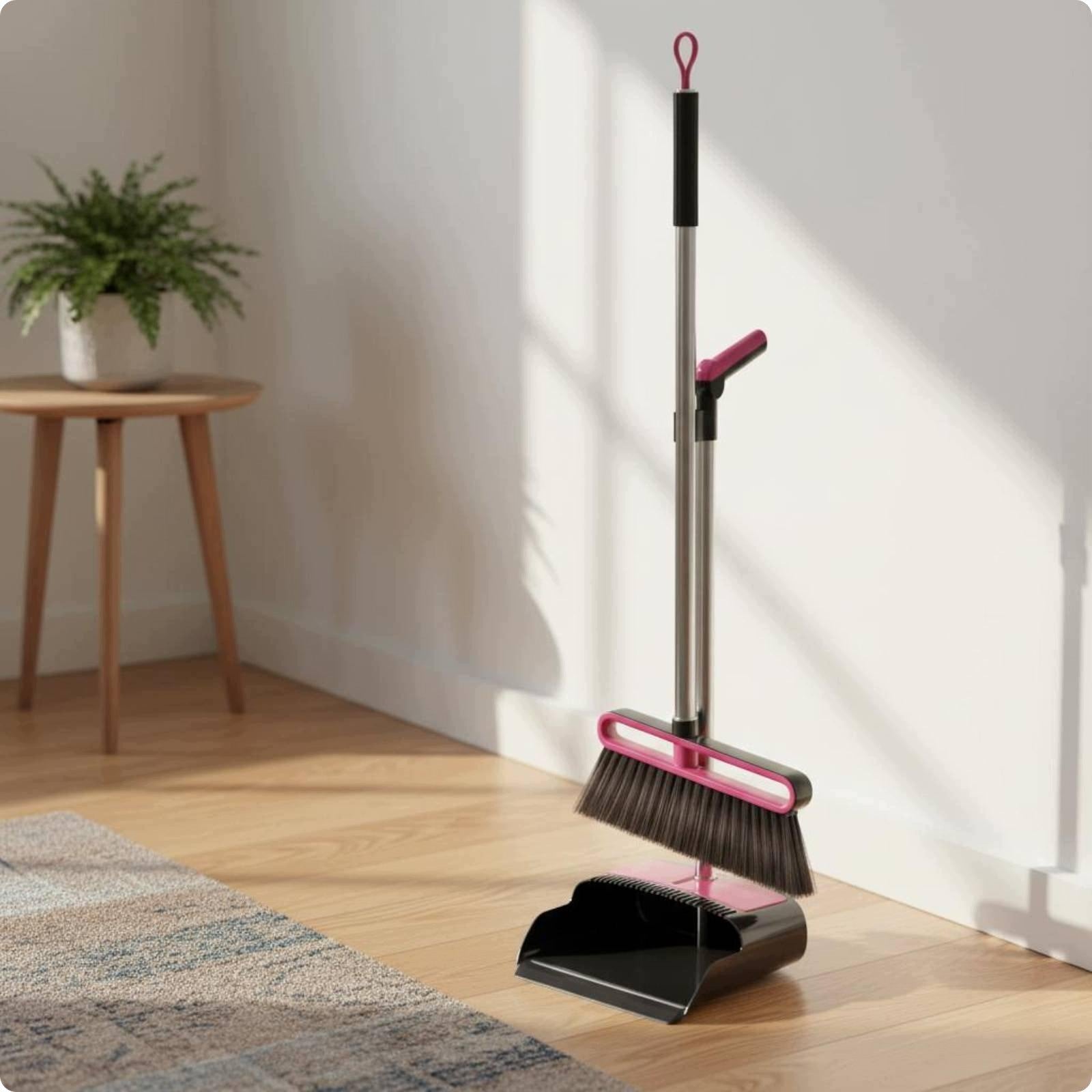 Dense Bristles Hair Resistant Broom Set Easy to Clean Floor