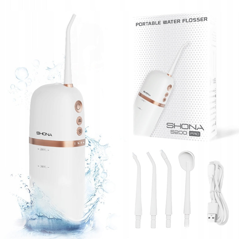 Dental IRRIGATOR WIRELESS SHONA S200 PRO + CASE + 4 nozzles