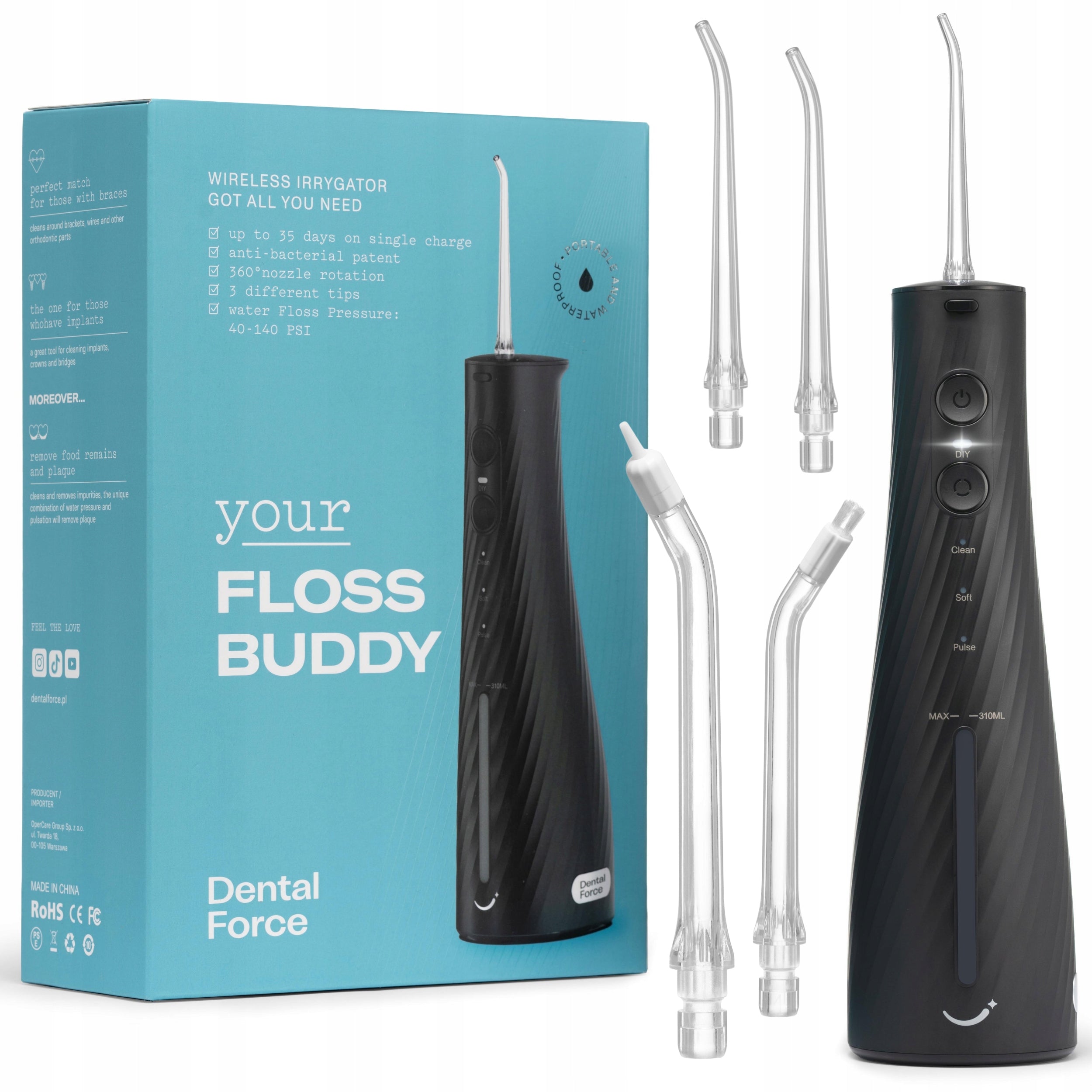 Dental Oral Irrigator Wireless DentalForce 310ml