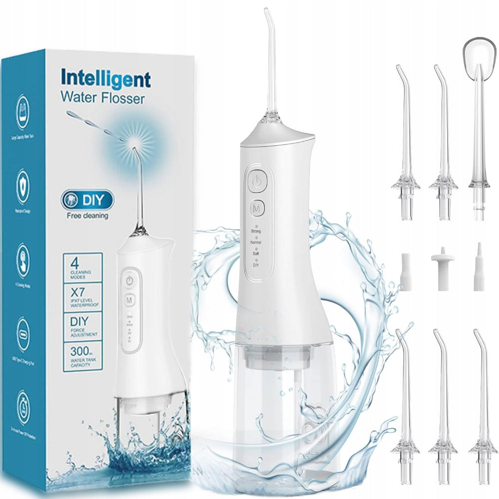 Dental Rinser 4 Operating Modes 6 Nozzles Electric Rinser 300ml