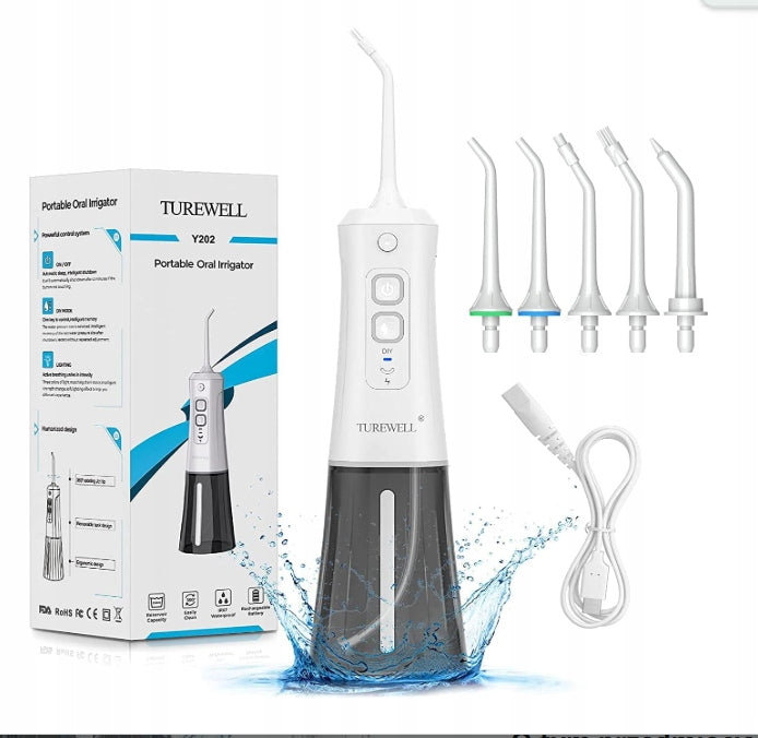 Dental irrigator TUREWELL professional for oral with 5 tips