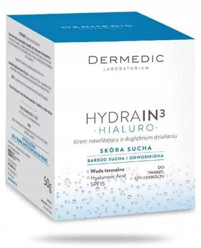 Tiefenfeuchtigkeitsspendende Gesichtscreme Dermedic HydraIn3 Hyaluro, 50 g 