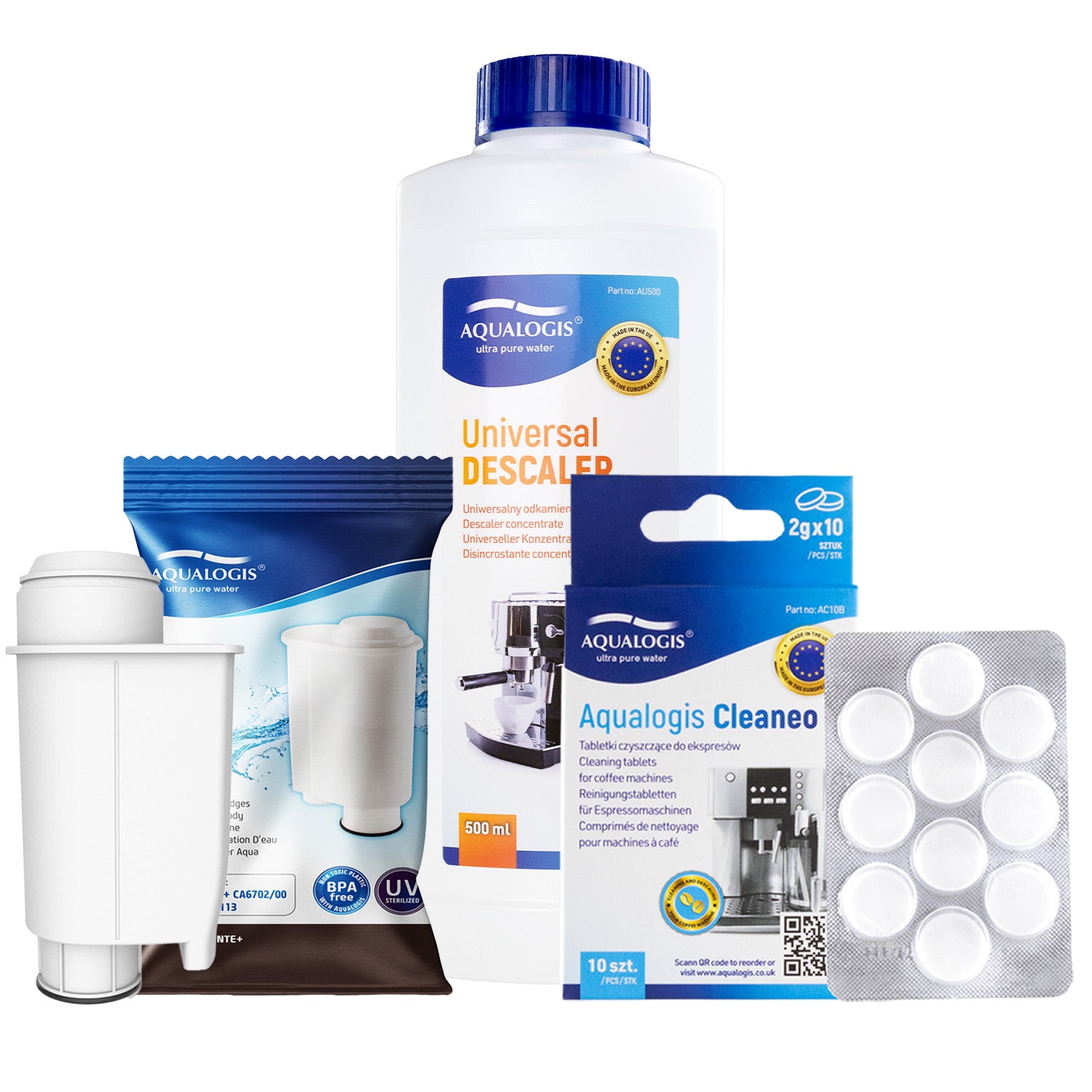 Descaler 500ml + Tablets + Filter For Gaggia AL-Inte+ Express