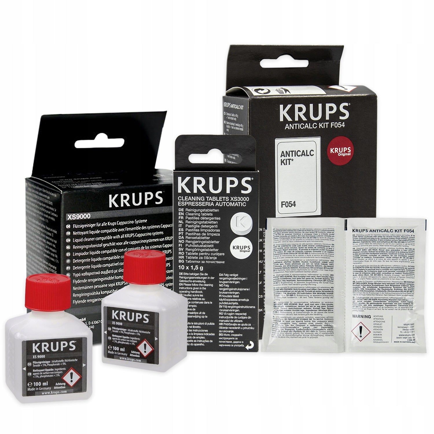 Descaler + Cleaning Liquid + Tablets - For Krups Express (Original)