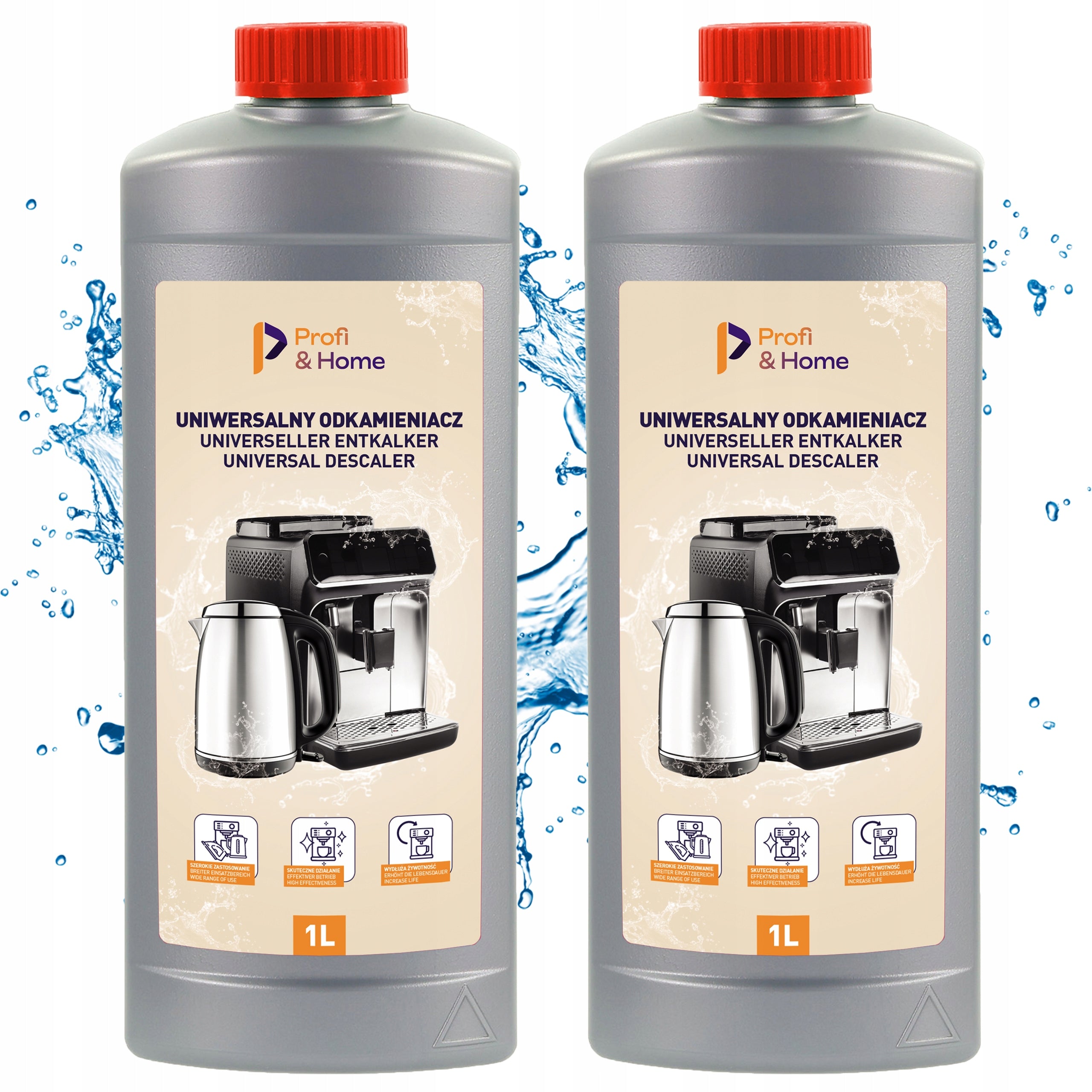 Descaler for espresso machine 2x 1L Universal descaling liquid Profi&Home