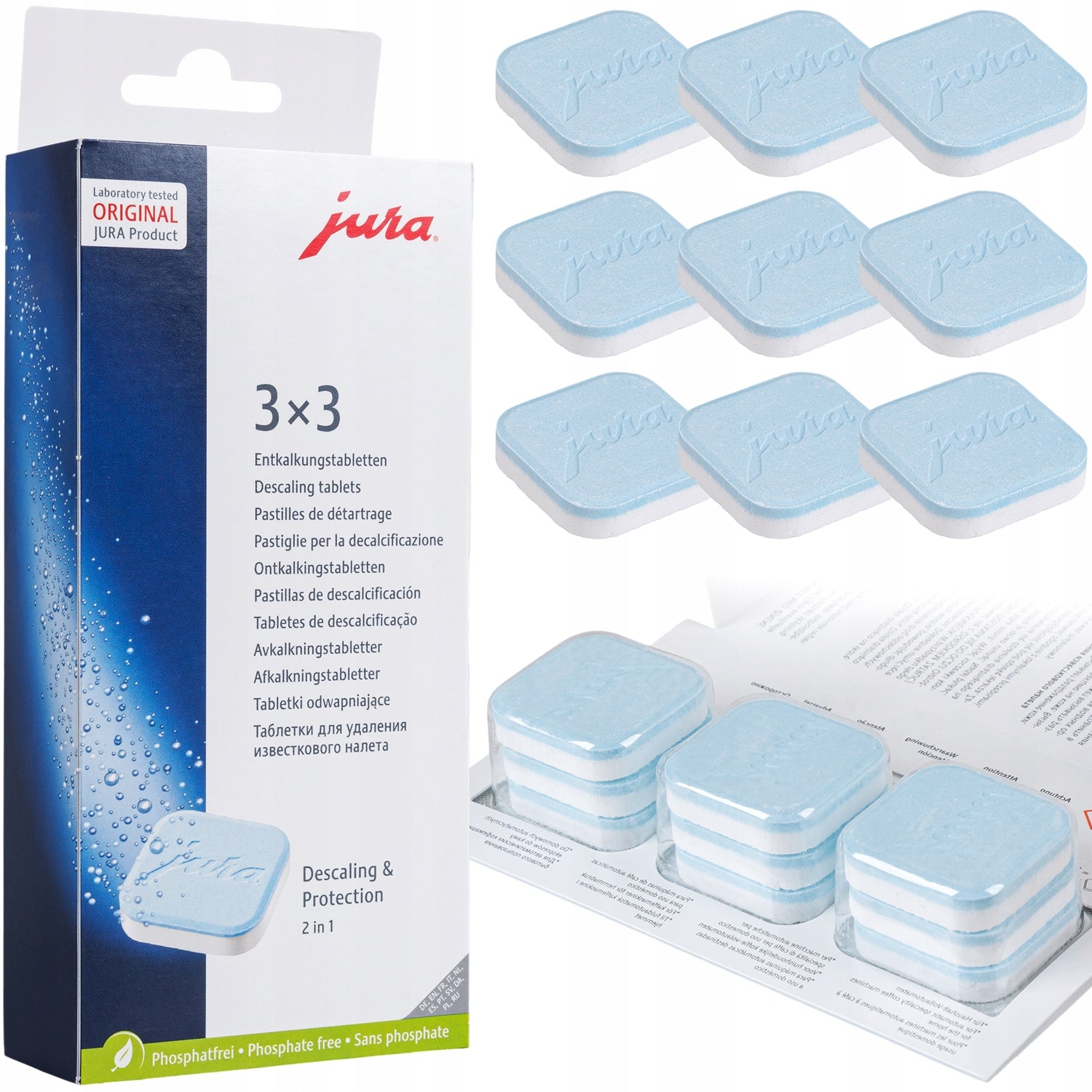 Descaler tablets for calcifying machine JURA 9 pcs. for cleaning