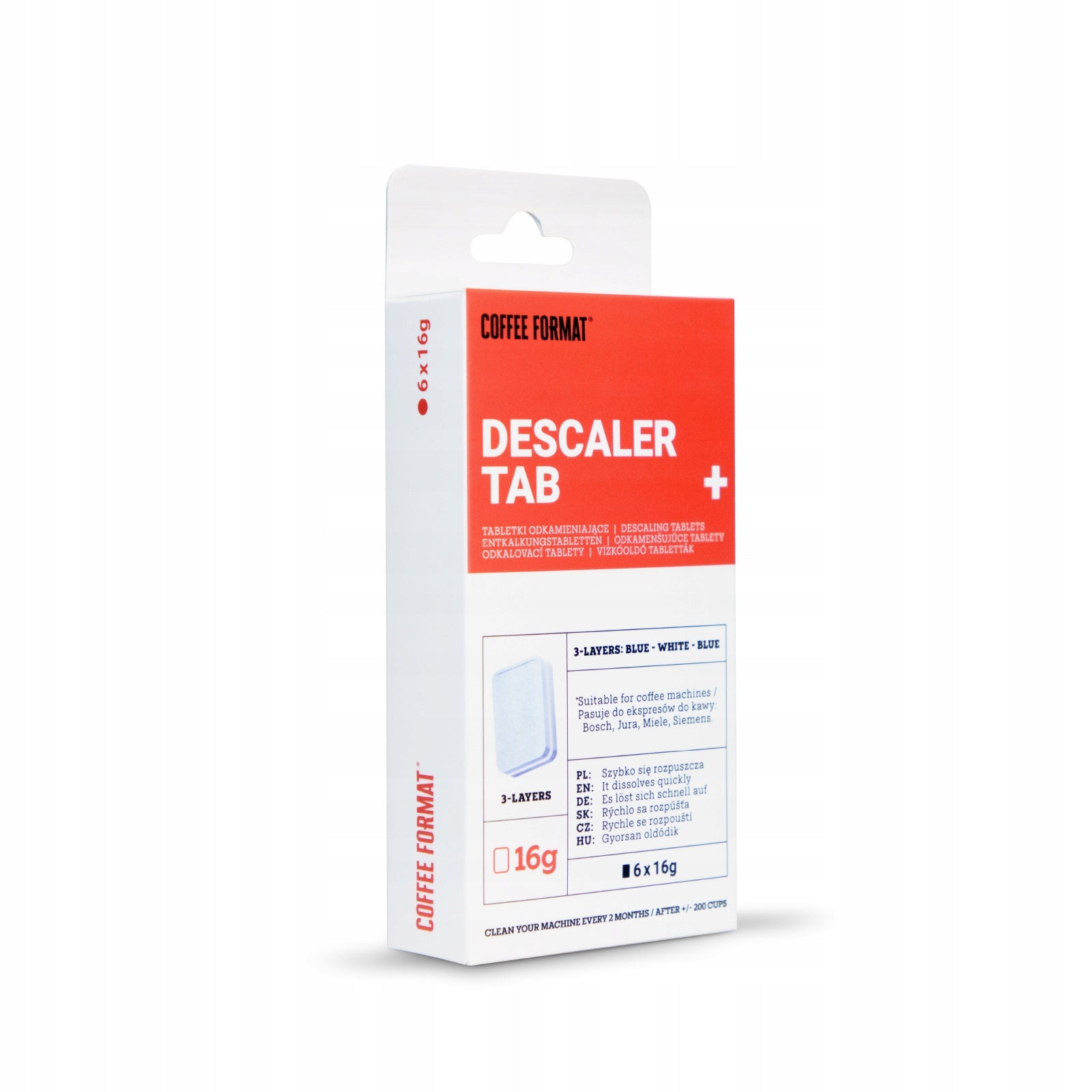 Descaler tablets for coffee machines DESCALER TAB+ 6x16g