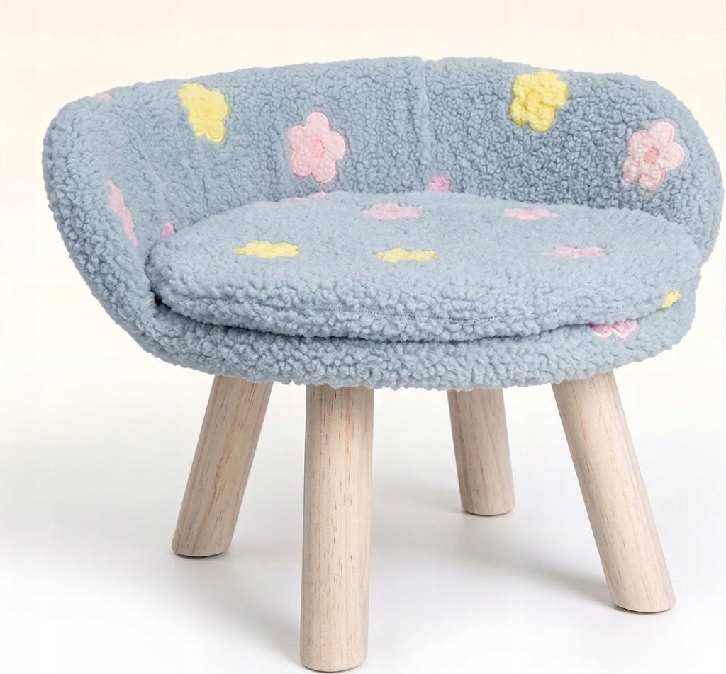 Designer Cat and Small Dog Chair 36cm Blue