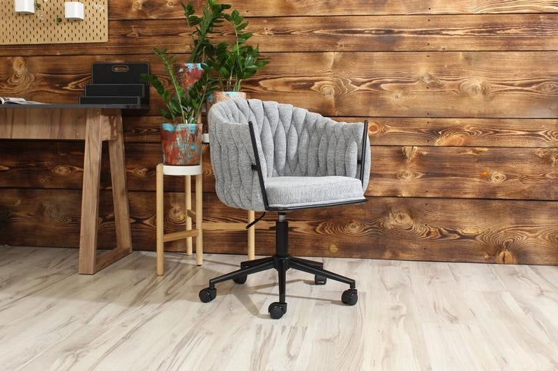 Designer swivel chair braided ROSA grey Manufacturer code aropos1.pl-1051-0