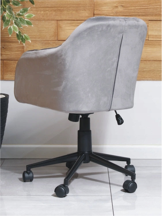 Designer velour armchair EDGAR grey Furniture depth 50 cm