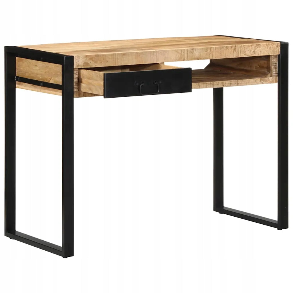 Desk 100x50x75 cm solid wood raw mango Brand VidaXL