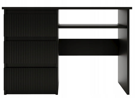 Desk 110 cm black stylish modern milled CS9 MDF