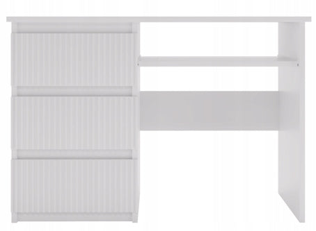 Desk 110 cm white stylish modern milled CS9 MDF