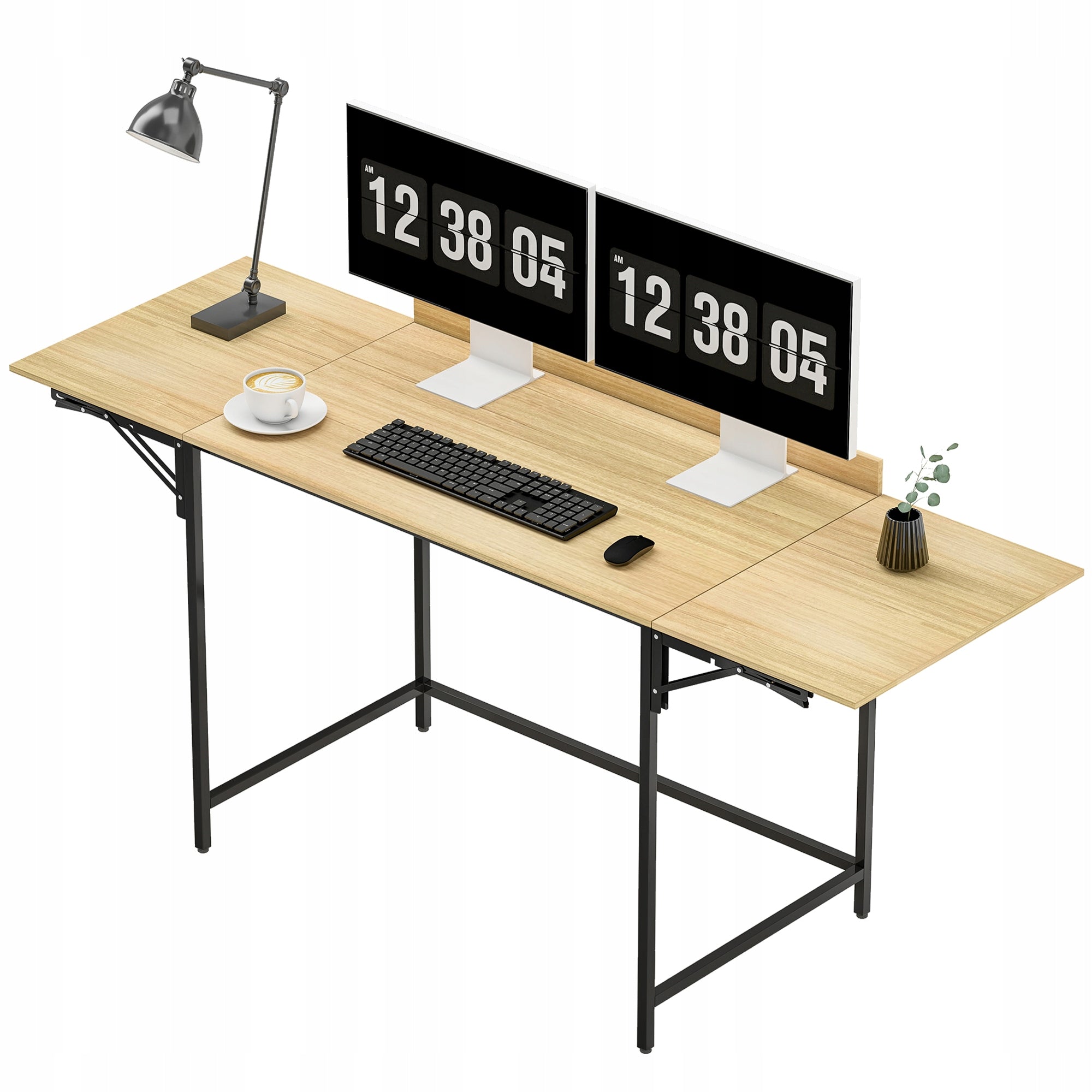 Desk 170x60 cm folding for learning to work gaming games large wooden