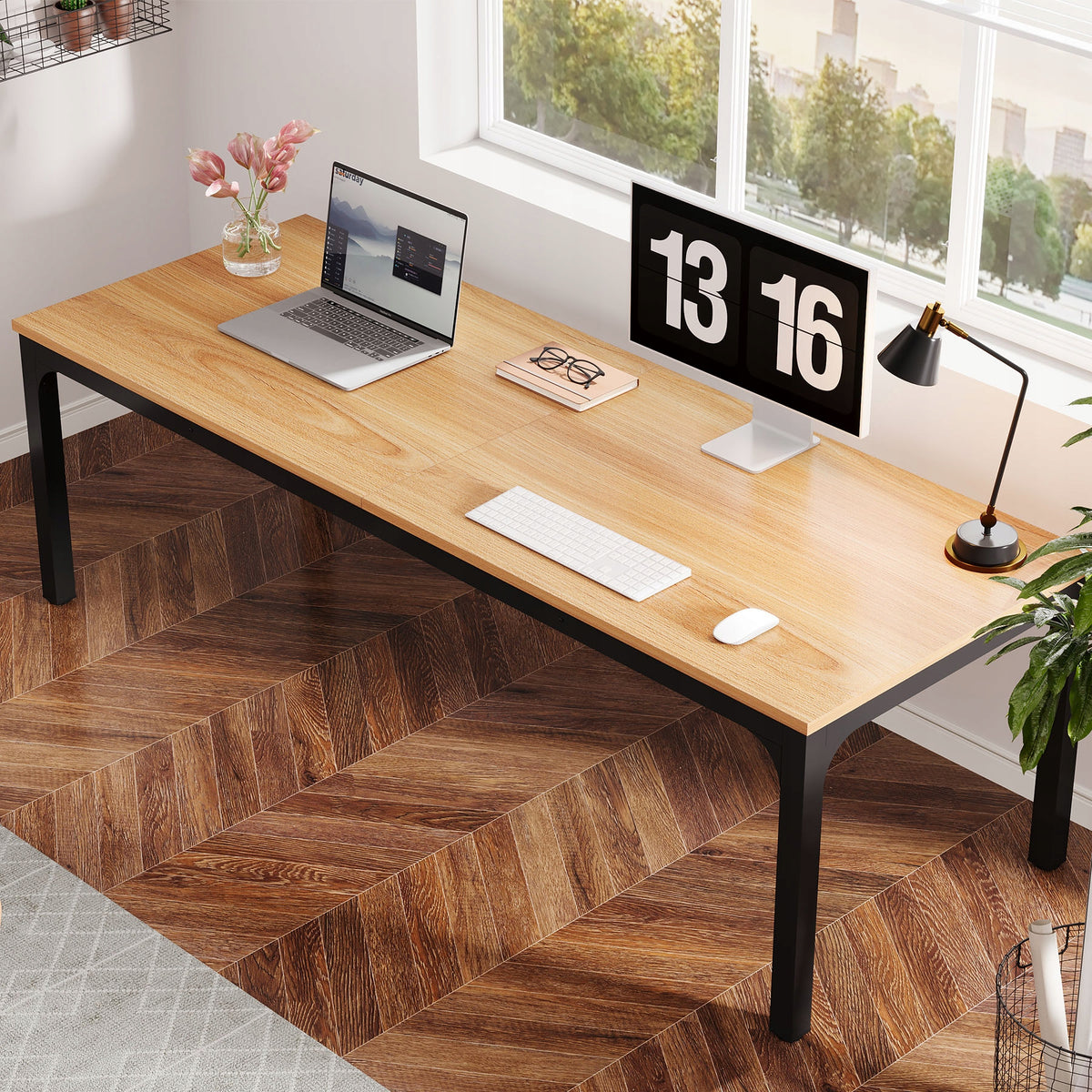 Desk, 200 x 70 x 75 cm, Double Long Desk - Office Furniture