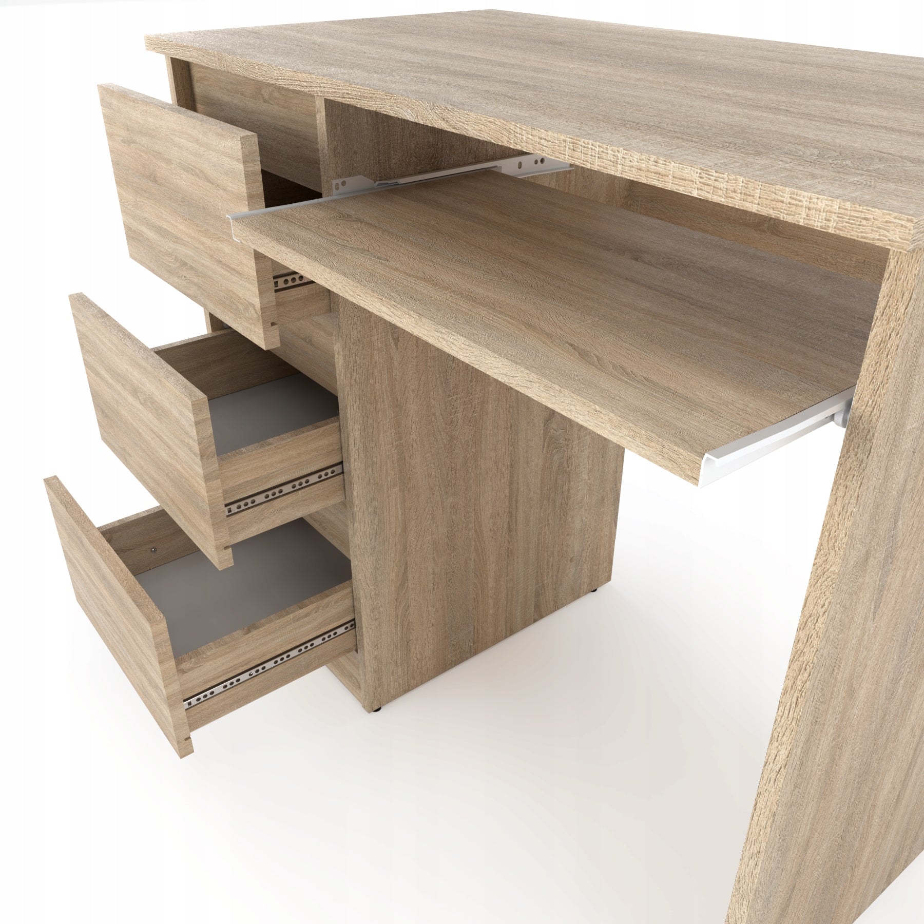 Desk 3 Drawers 90 cm Computer School Gaming Shelf Furniture Poland EAN (GTIN) 5905123200809