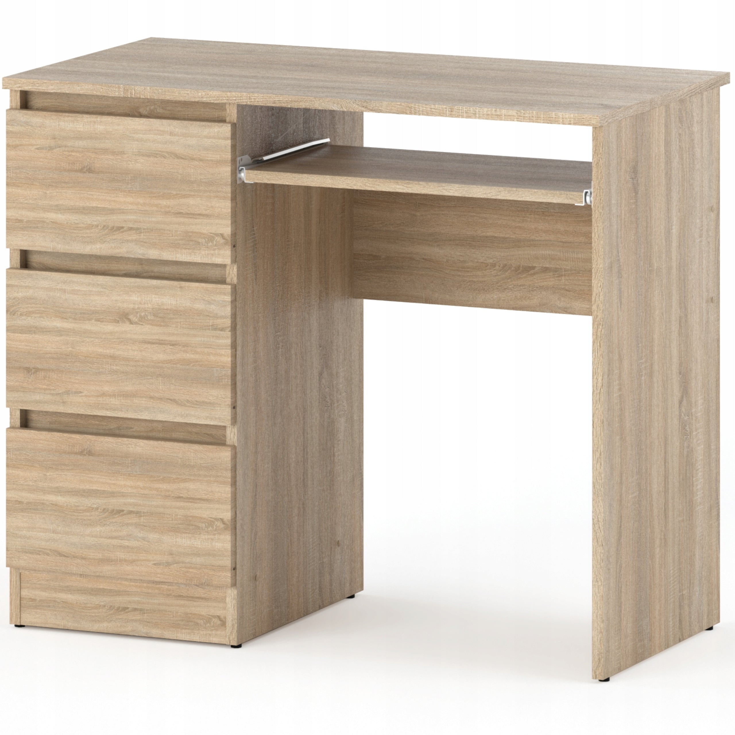 Desk 3 Drawers 90 cm Computer School Gaming Shelf Furniture Poland