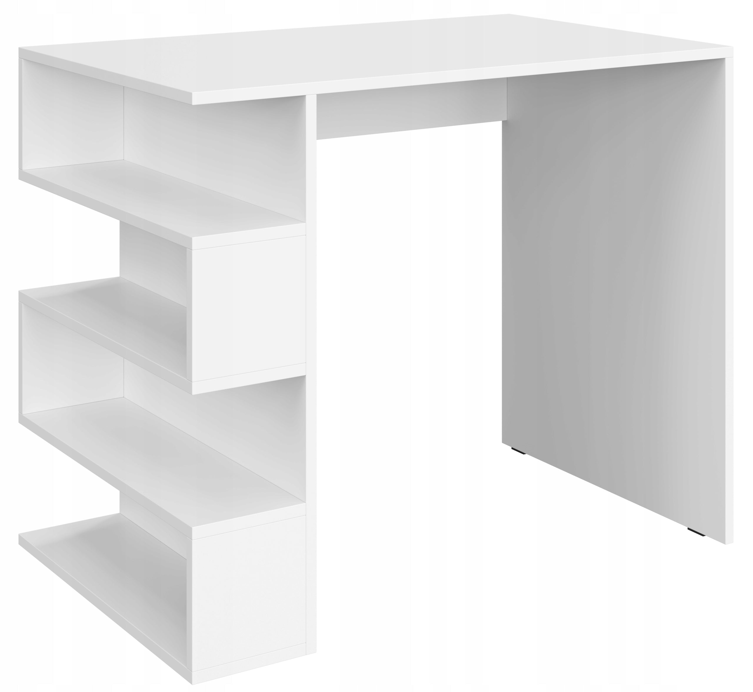 Desk 90 cm white with bookcase for youth room/office STERN T-12