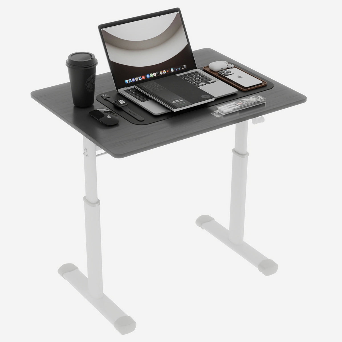 Desk Adjustable Grey for Learning and Working for Kids and Adults