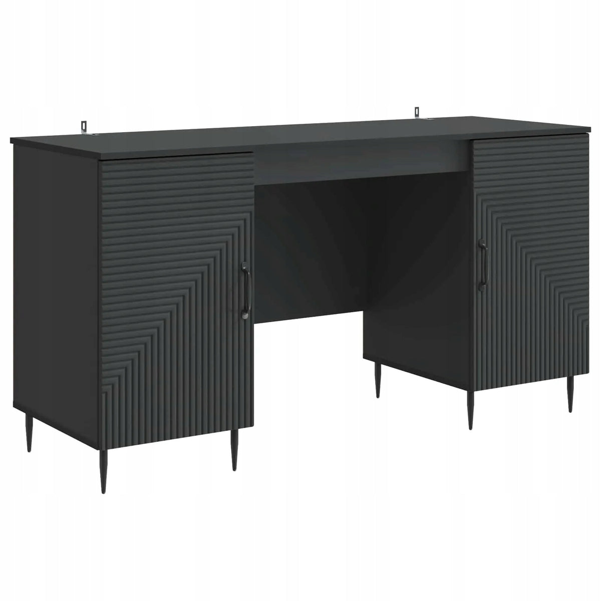 Desk Black 142,5 x 50 x 75 cm Engineered wood Furniture color black