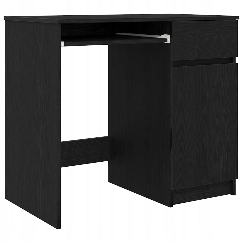 Desk Black Oak 86x49x76 cm Glued Wood