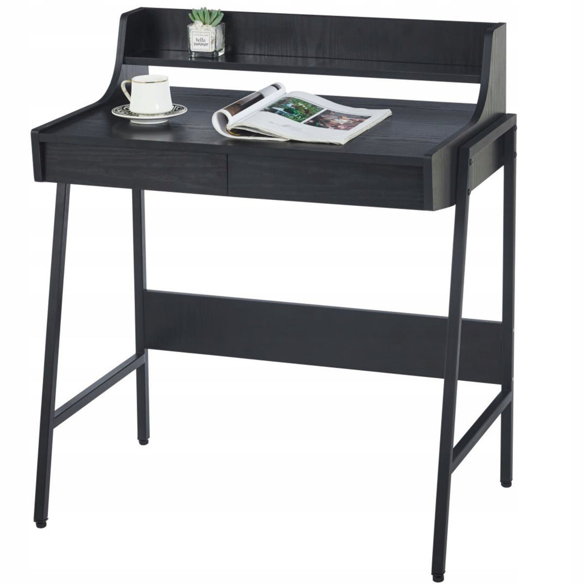 Desk Black with Drawers LOFT Dressing Table Console With SHELF Extension