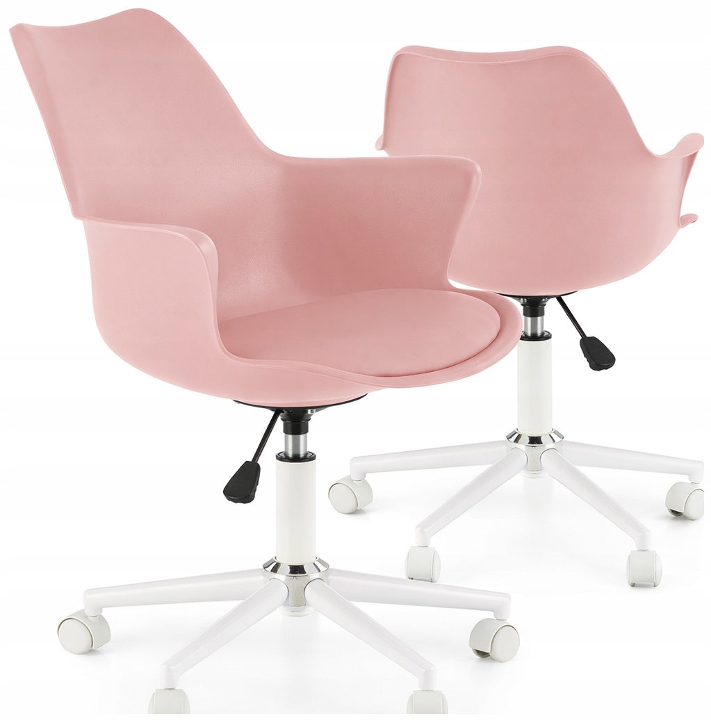 Desk Chair GASLY Youth Swivel Pink Suede Medical device no