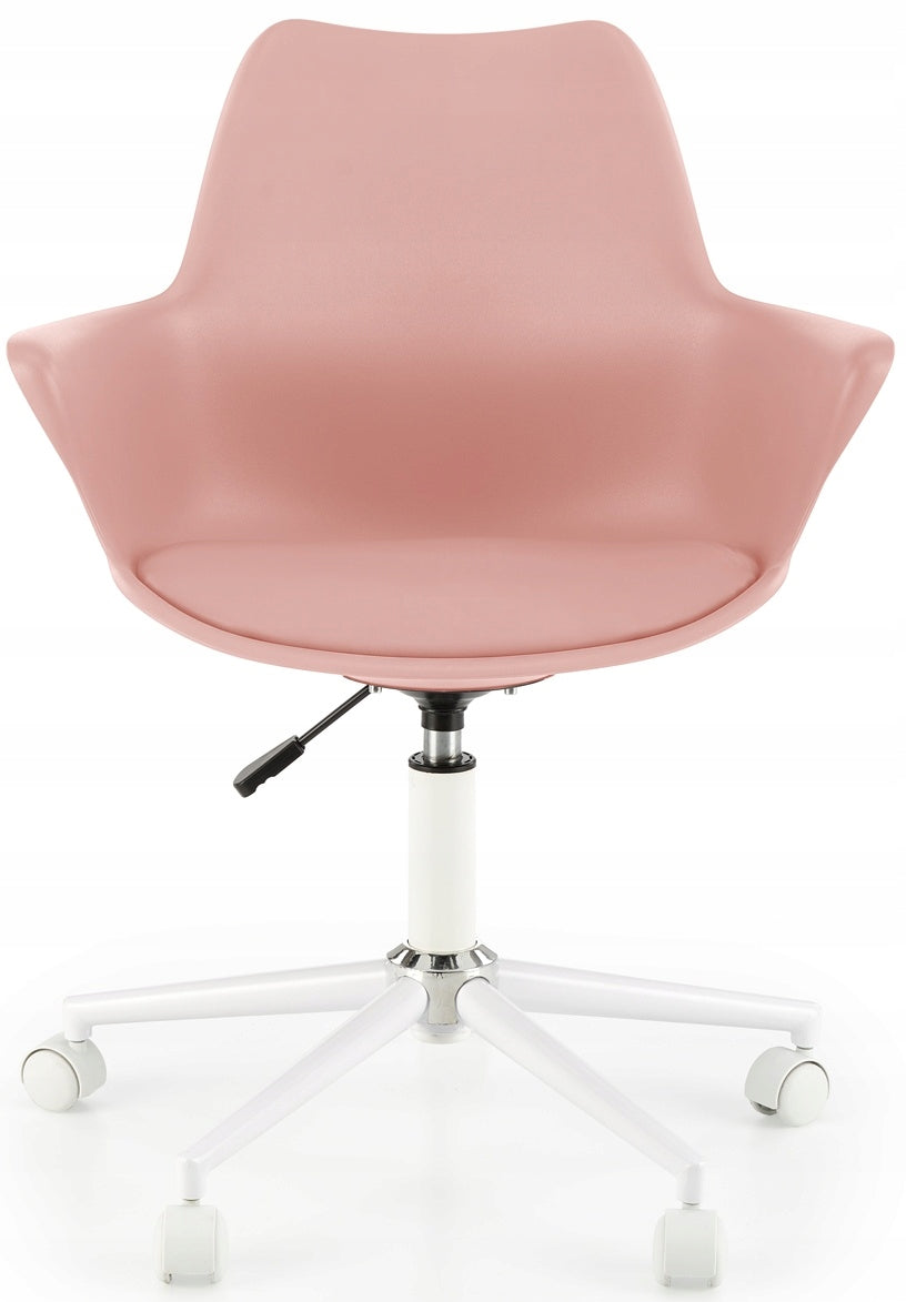 Desk Chair GASLY Youth Swivel Pink Suede