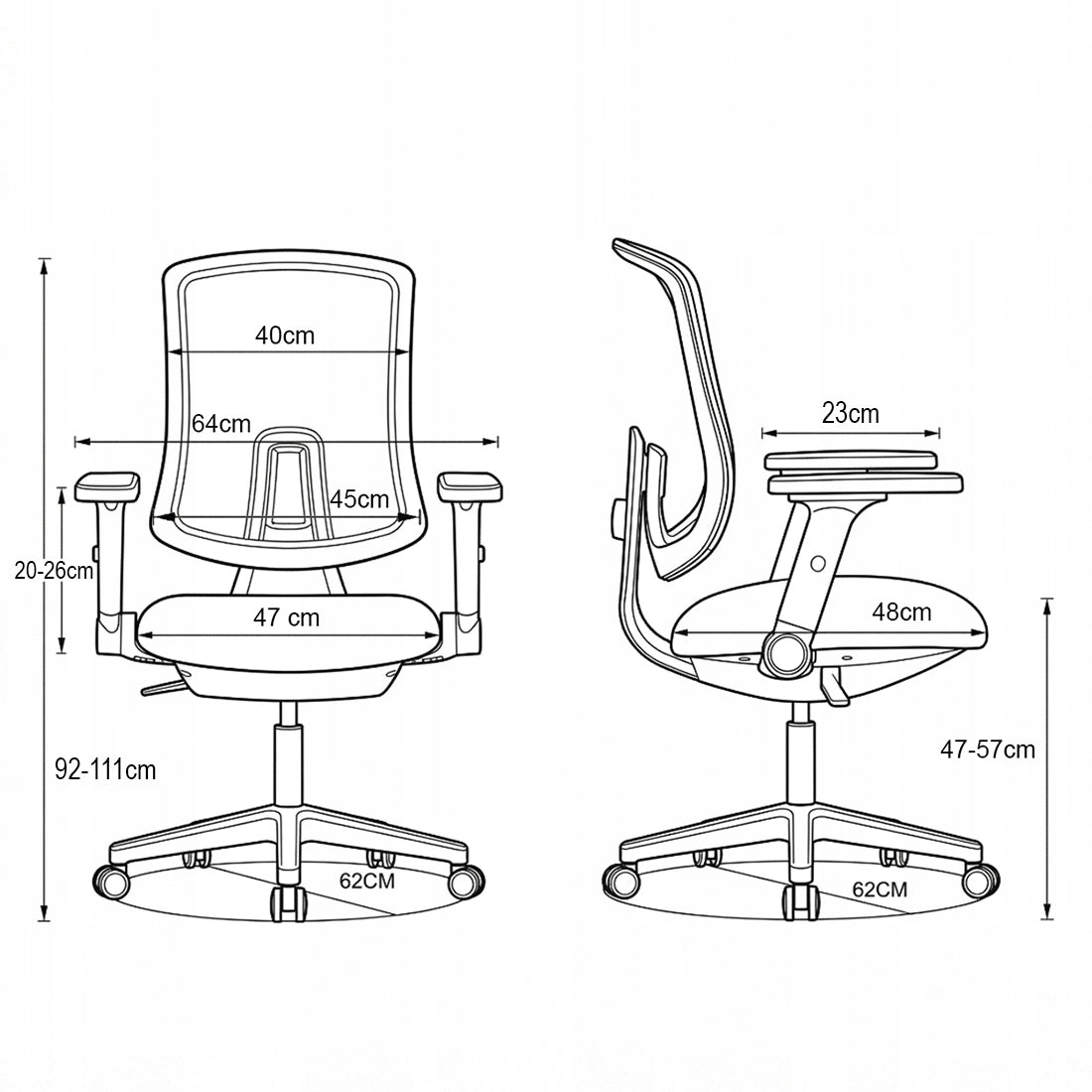 Desk Chair Pink Height Adjustable 47-57 Rotating Ergonomic Medical device no