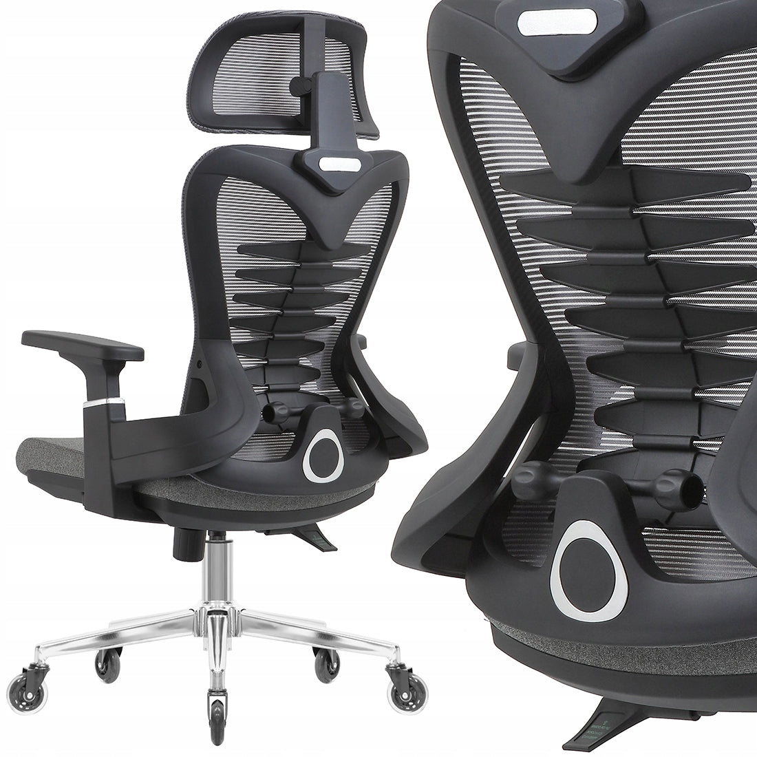 Desk Chair Swivel Chair Ergonomic Mesh Spacetronik grey