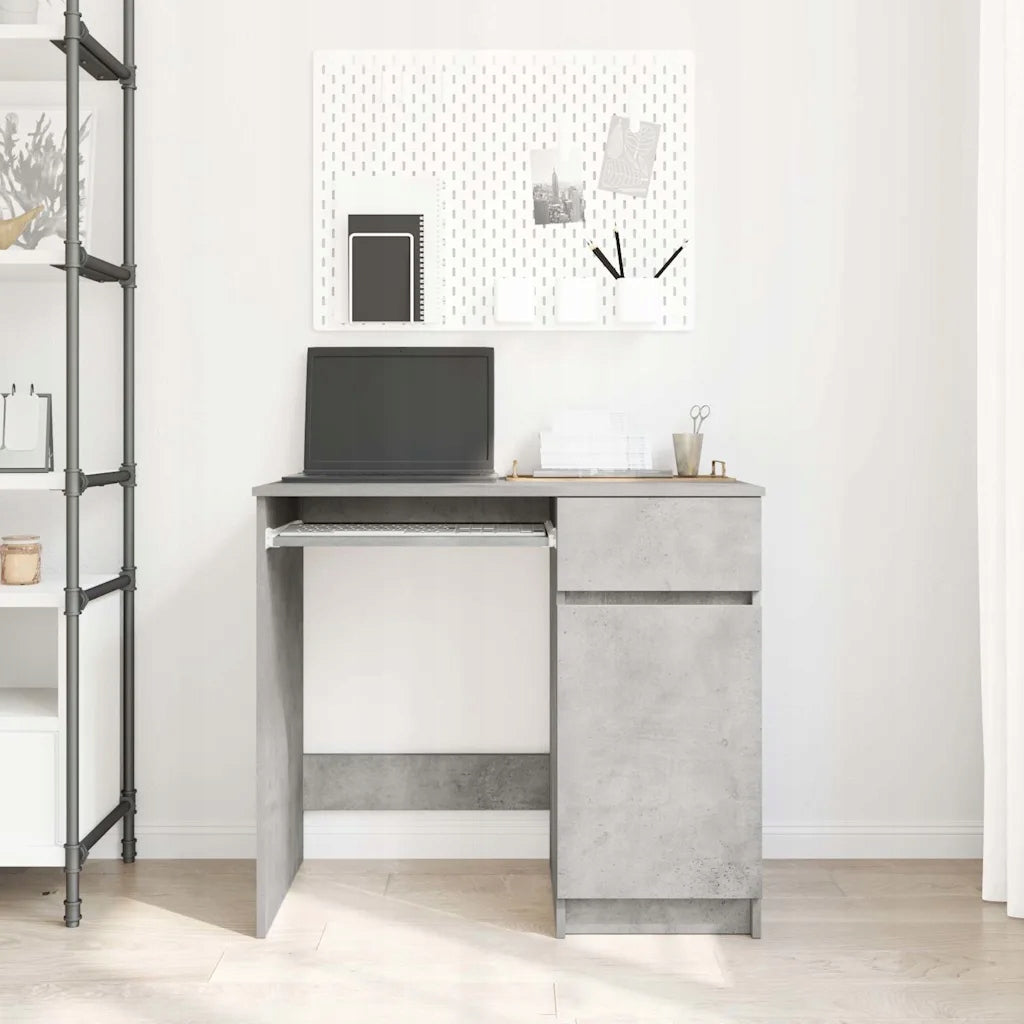 Desk Concrete Grey 86x49x76 cm Glued wood Brand VidaXL