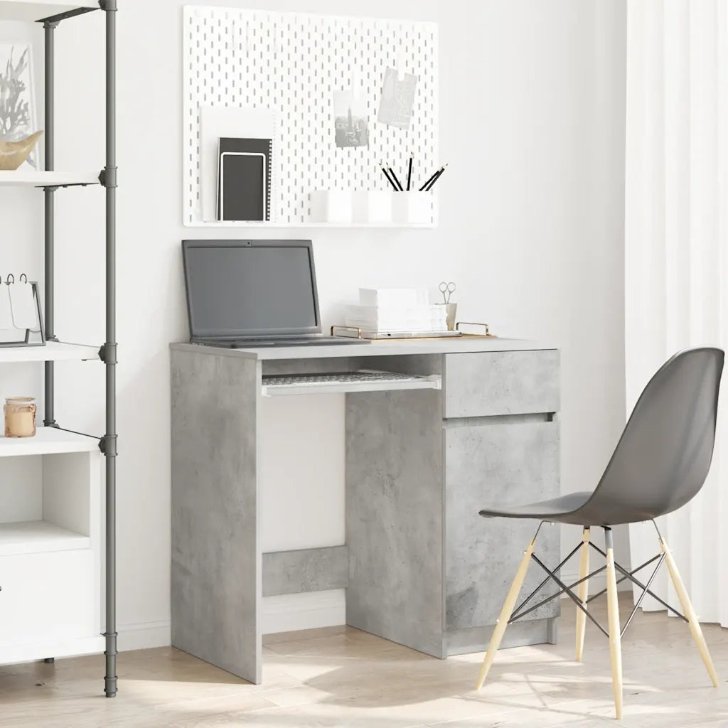 Desk Concrete Grey 86x49x76 cm Glued wood Furniture color gray