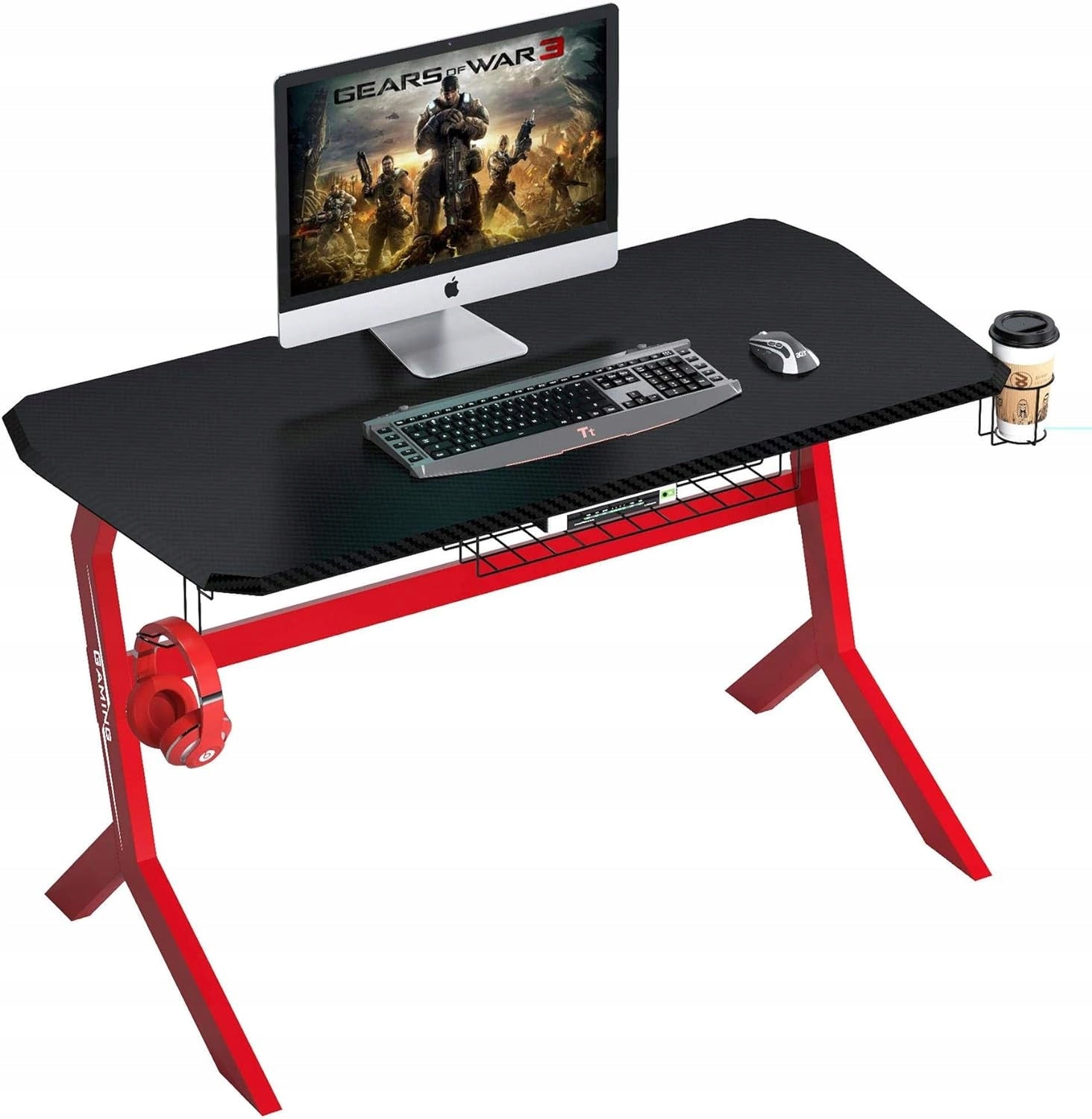 Desk Ergonomic Gaming Computer Carbon Piranha Brand MatMay