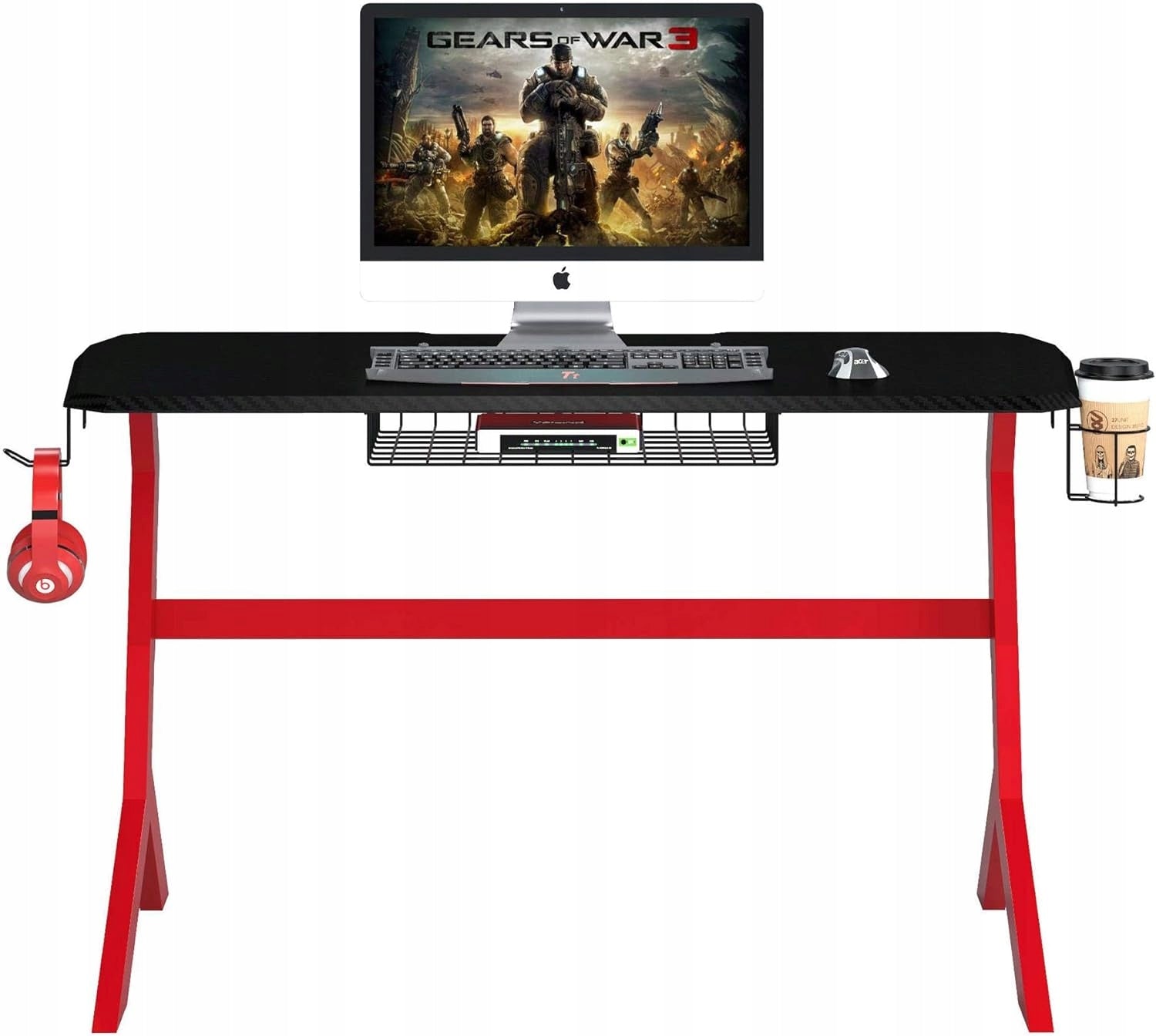 Desk Ergonomic Gaming Computer Carbon Piranha EAN (GTIN) 5060230847269