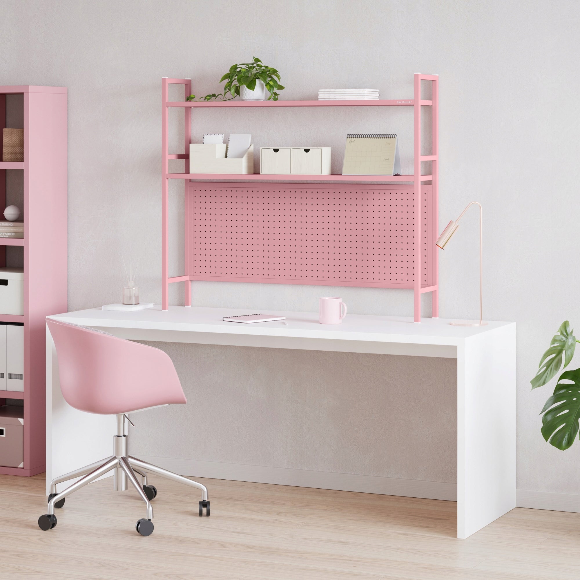 Desk Extension 115 cm Perforated Metal JAN NOWAK WENDY Pink Manufacturer code 1641