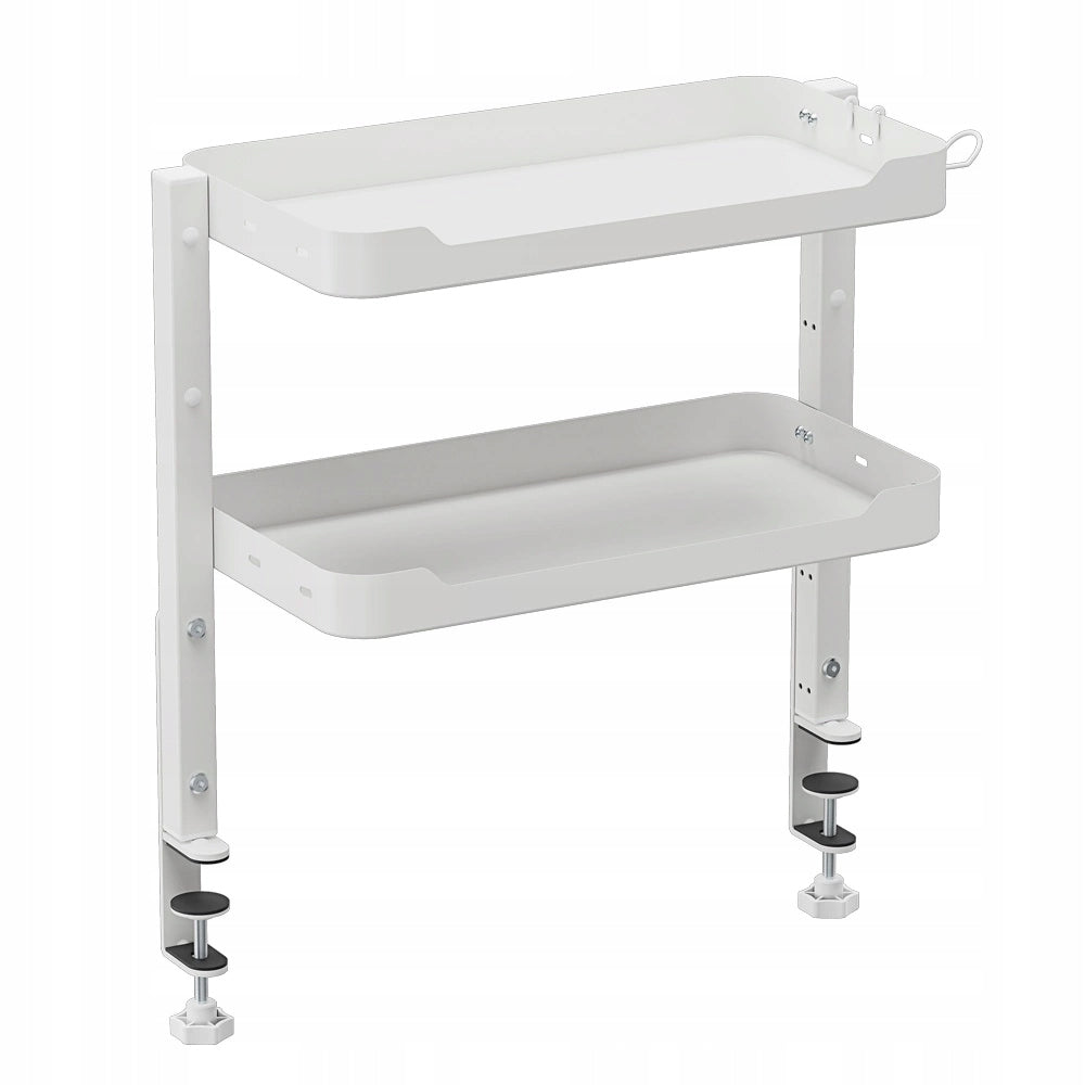 Desk Extension Adjustable Shelf Holder Spacetronik organizer white