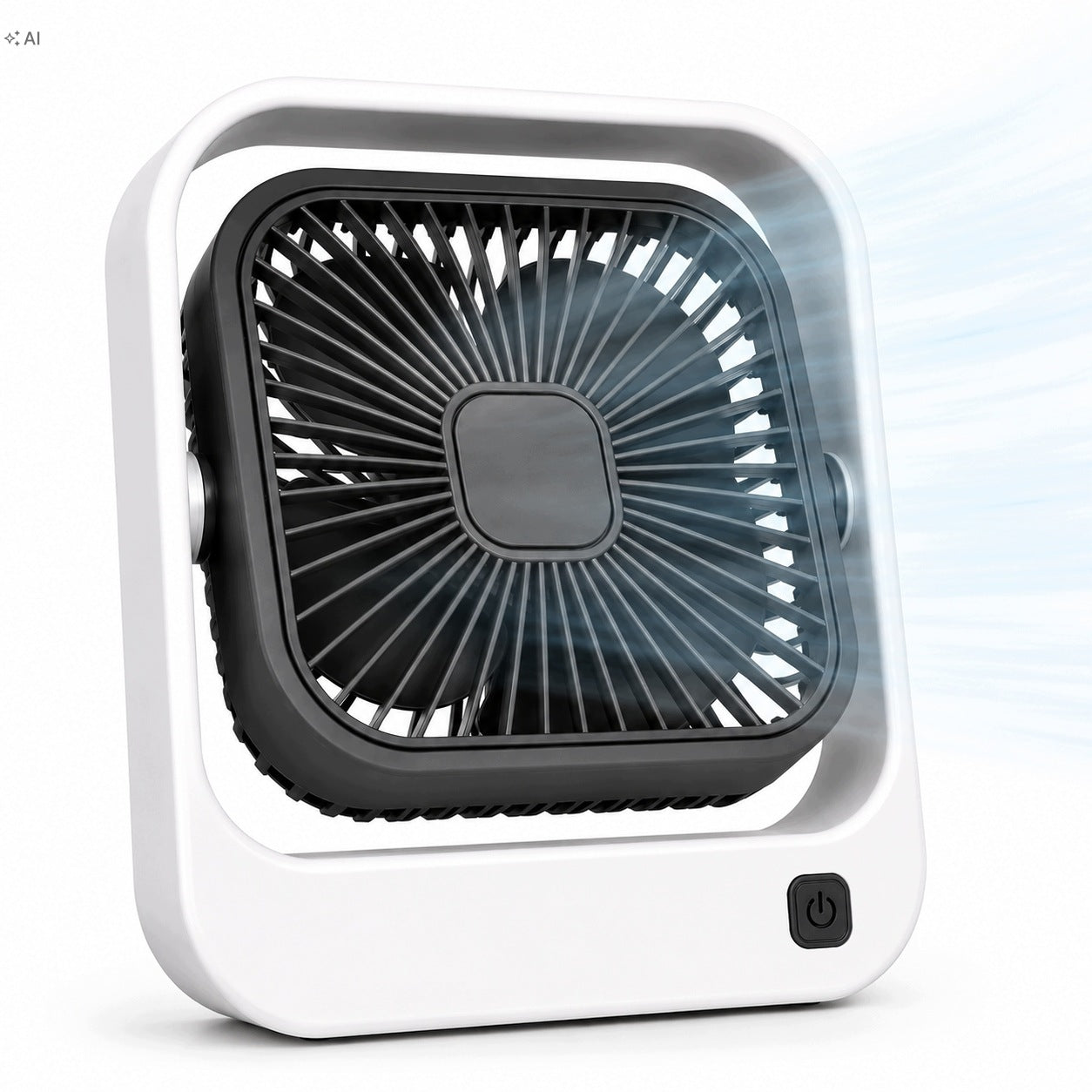 Desk Fan Mini Portable Quiet Adjustable White