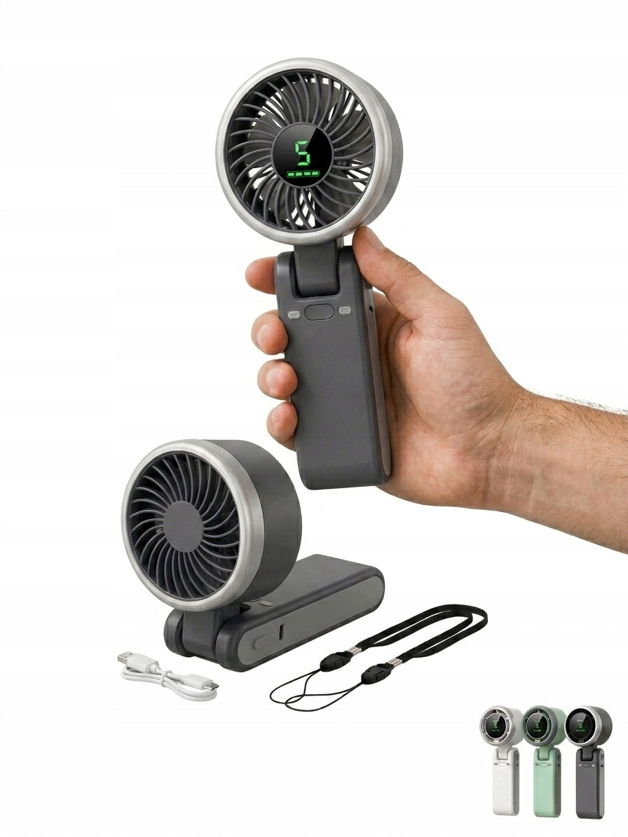 Desk Fan Oscillating Windmill USB Timer Wireless Pocket