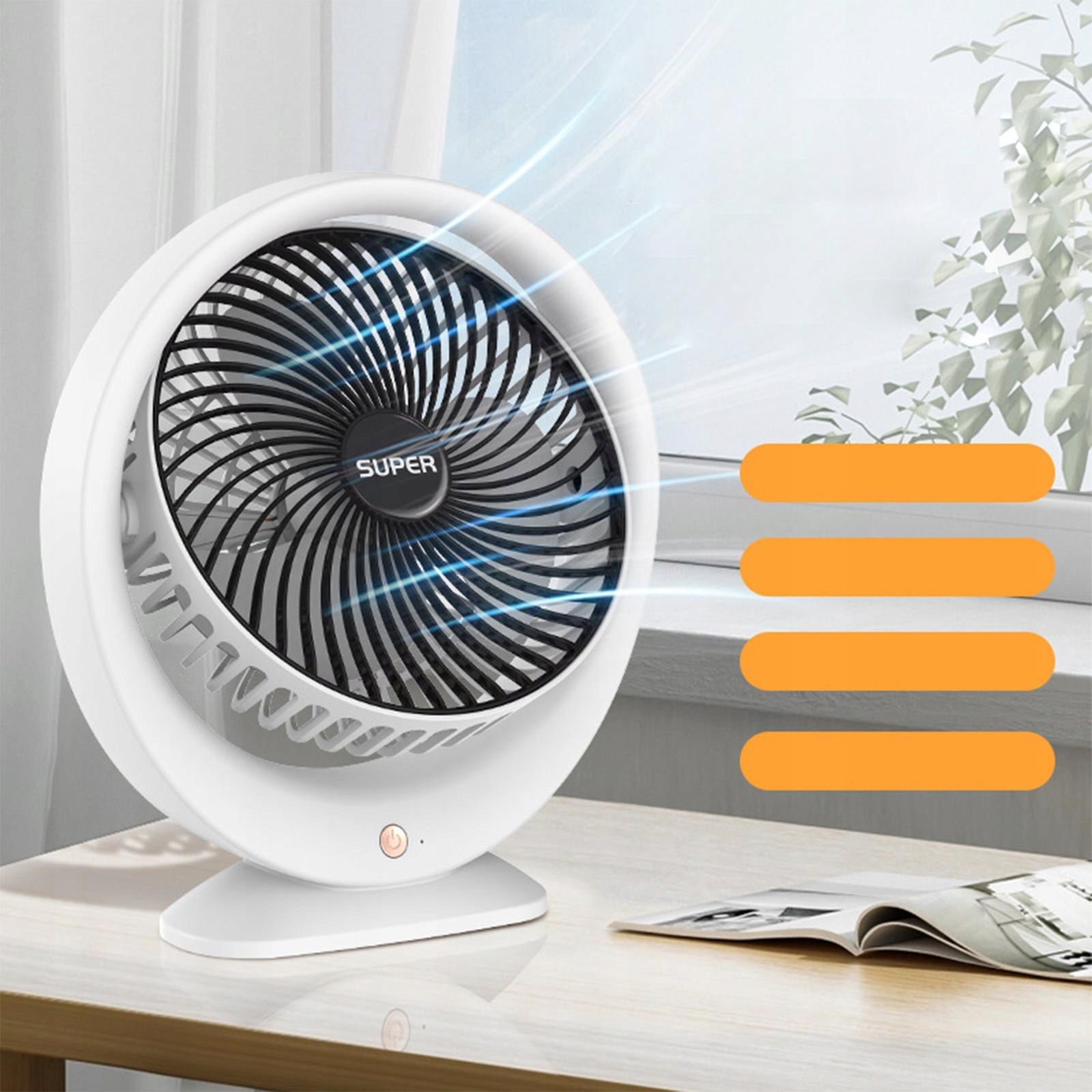 Desk Fan Personal Fan with 3 Speeds USB Black Range of energy efficiency classes A+++ - D