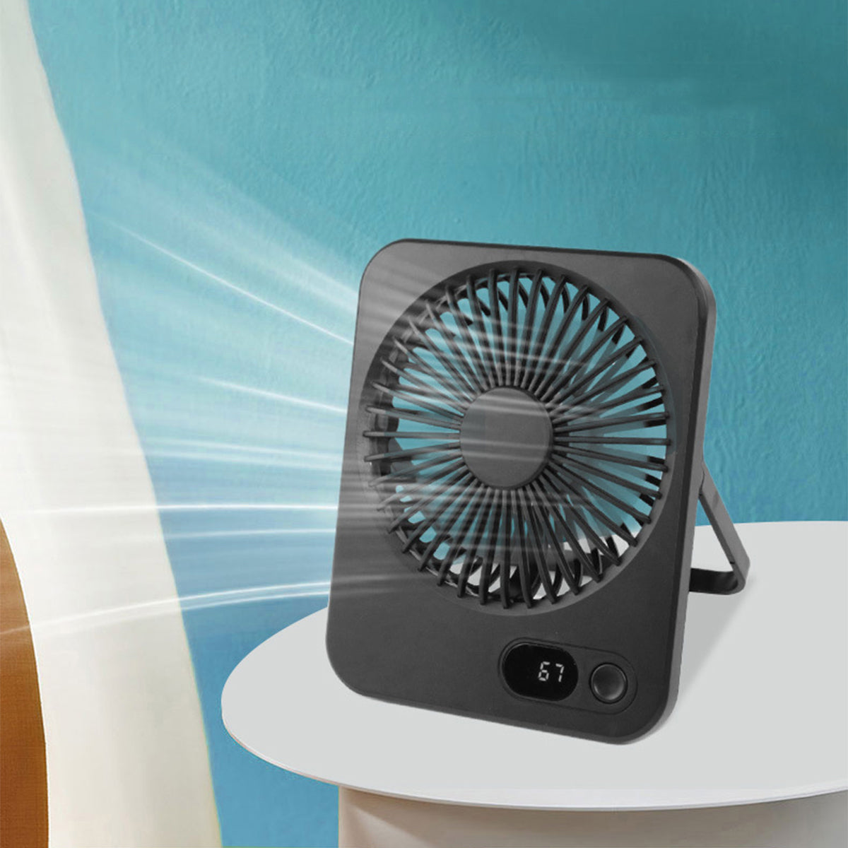 Desk Fan Standing Fan Quiet Powerful Small USB-C 2000mAh Fan type mini
