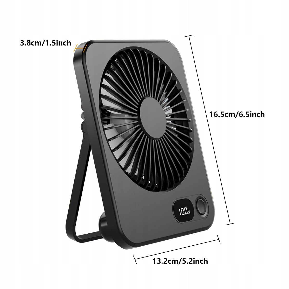 Desk Fan Standing Fan Quiet Powerful Small USB-C 2000mAh Functions none