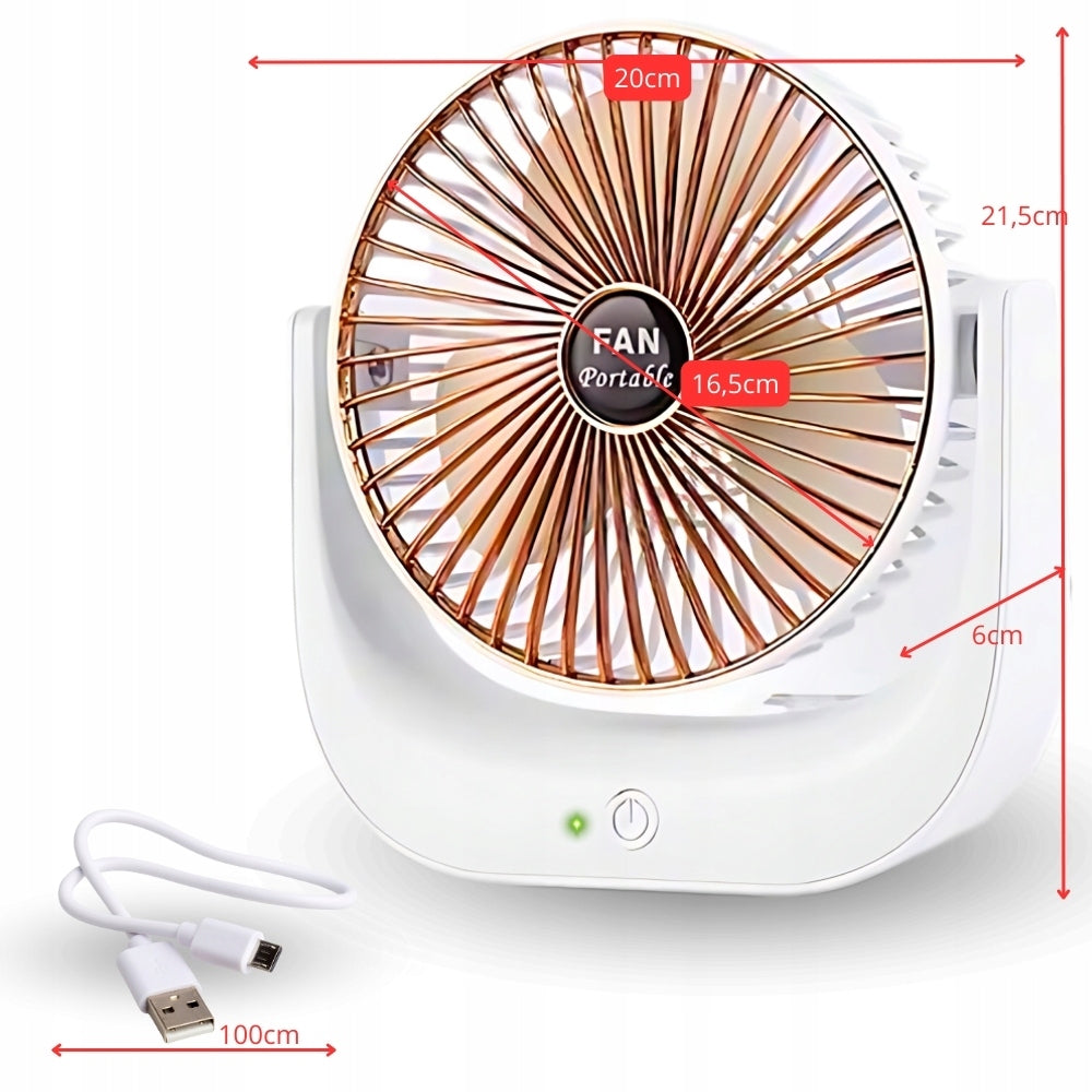 Desk Fan Standing Portable Mini Charging USB Copper Fan type other