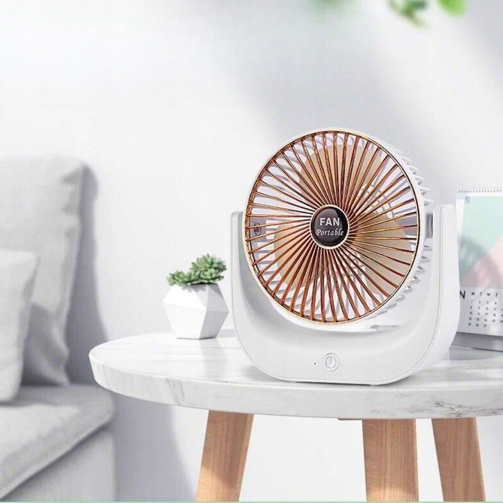 Desk Fan Standing Portable Mini Charging USB Copper Model XFX-DFS-1019