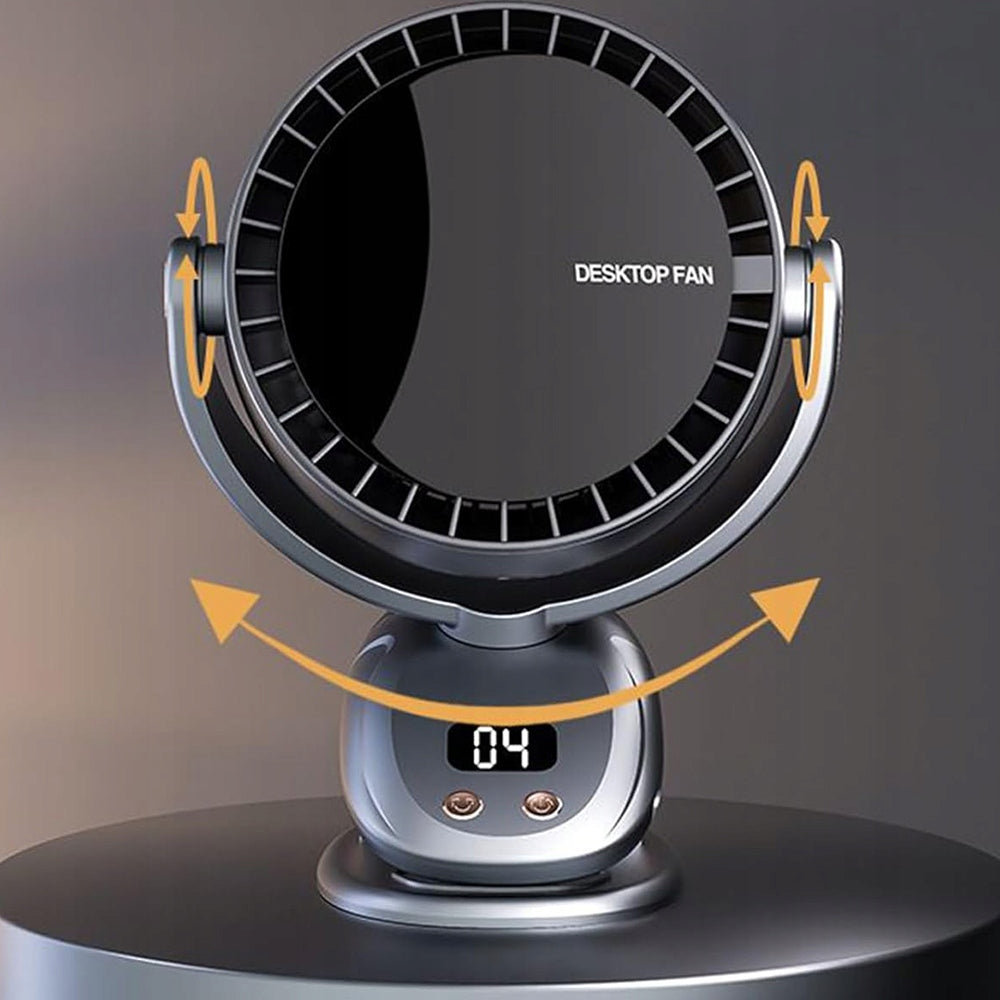 Desk Fan Windmill Portable Usb Clip Rechargeable Battery 3600mah 6 Modes Control electronic