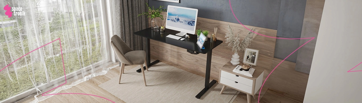 Desk Manually Adjustable 120x60 cm 40kg Spacetronik white Manufacturer code SPEO113WW_120_60