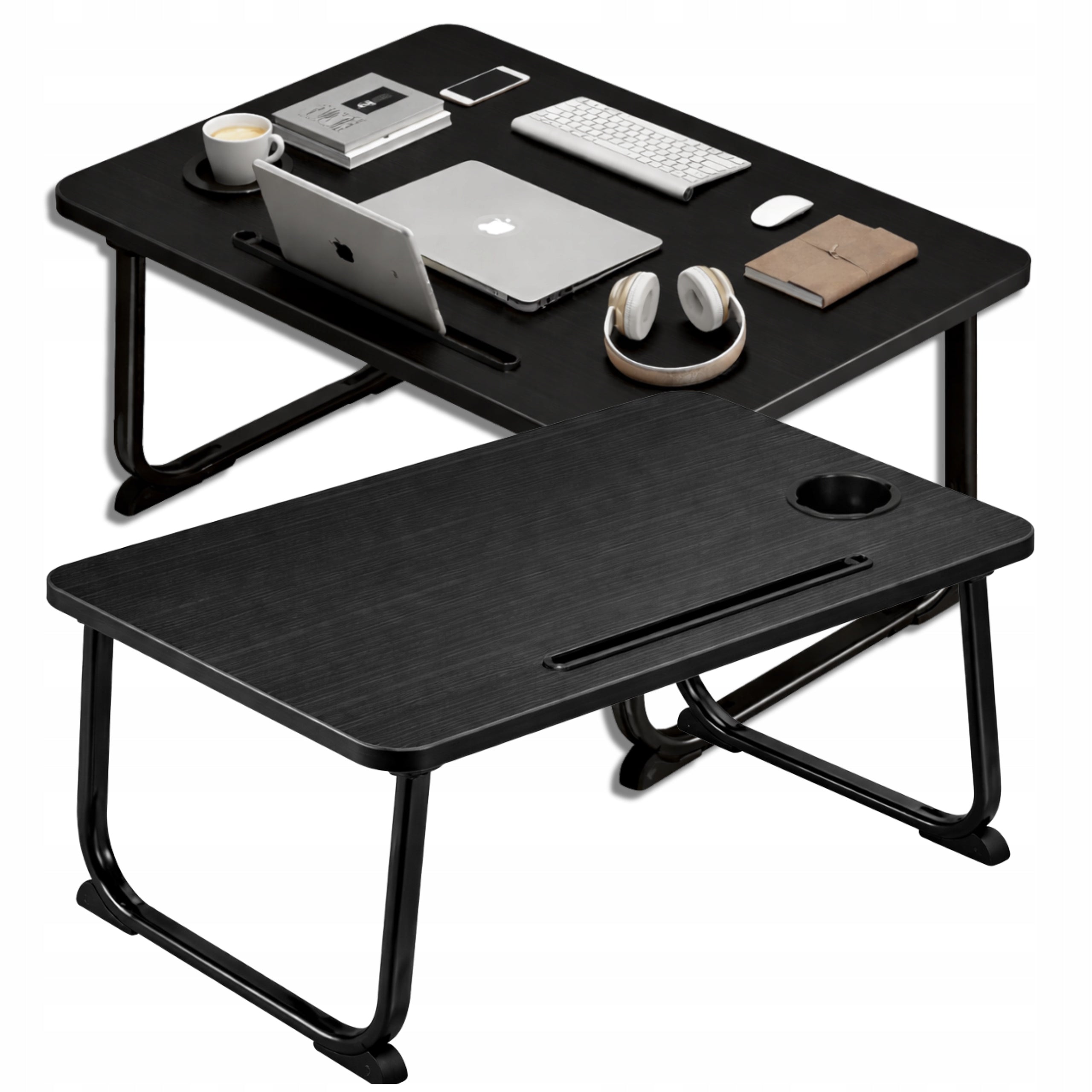 Desk Mobile Computer Laptop Table Tablet Black Folding Small