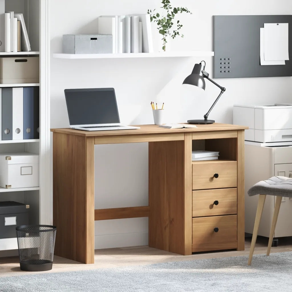Desk Panama, 112x45x75 cm, solid pine wood Brand VidaXL