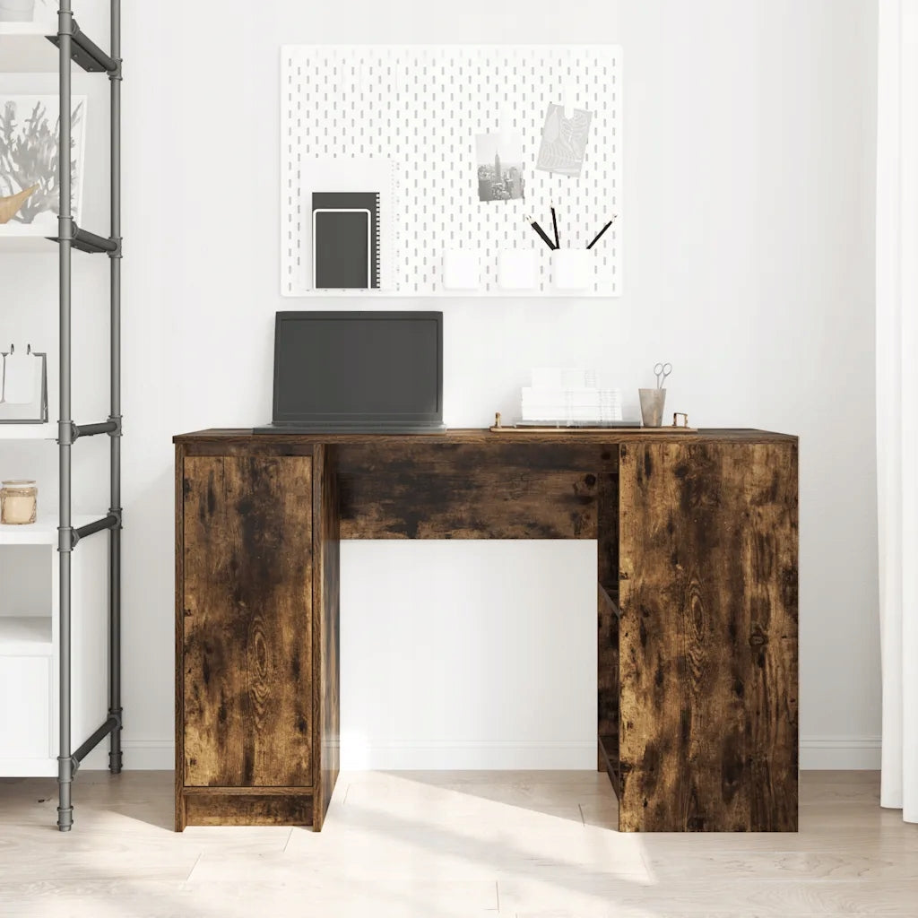 Desk Smoked oak 120x42x76 cm Glued wood Brand VidaXL