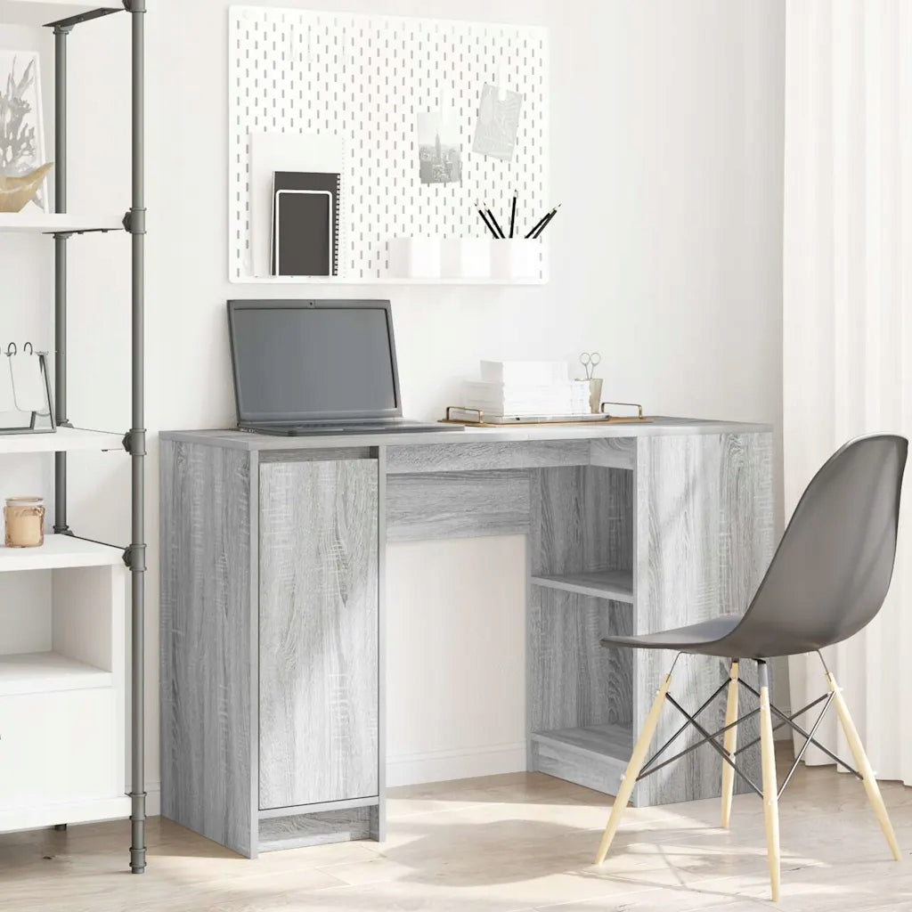 Desk Sonoma Grey 120x42x76 cm Glued wood Furniture color sonoma oak
